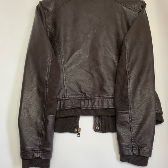 Brown Faux leather jacket XL Ci Sono by Cavalini - Picture 7 of 14